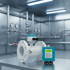 Customizable Digital Ultrasonic <b>Flow</b> <b>Meter</b> Variable Area for Oil & <b>Water</b> Plastic Flange Connection 1% Accuracy for Medium - Product Image 1