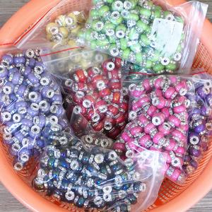 Perles d'espacement en acrylique de 14 mm en gros avec grands trous, perles décoratives en strass pour la fabrication de stylos et de bijoux DIY - Product Image 5