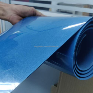 Plaque en plastique coulée lisse bleue de 5,05 mm <span class=keywords><strong>d</strong></span>'épaisseur pour l'<span class=keywords><strong>emballage</strong></span> et l'impression, avec coussinet en éponge RBak pour impression flexographique - Product Image 1