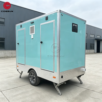 Cogsun VIP 2 Station, remorque mobile de luxe, toilettes portables modernes en acier haut de gamme pour l'extérieur