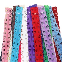 Taille personnalisée Dentelle Bobine Fleur Oeillet Dentelle Vintage Brass Pull Décoratif Nylon Fermé Fermetures À Glissière Pour Le BRICOLAGE Vêtements Sac Zipper