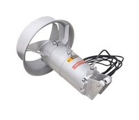Mélangeur submersible QJB en acier inoxydable à faible vitesse avec pales d'agitation à poussée pour le traitement des eaux usées