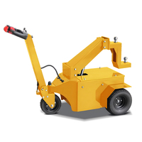 Chariot de manutention électrique en acier jaune à deux roues pour usage industriel, structure fermée durable avec revêtement en poudre