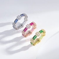 Vente en gros de bagues pour femmes en argent sterling 925 avec pierres naturelles colorées, délicates, empilables, plaquées or 18 carats, pour fiançailles et usage quotidien