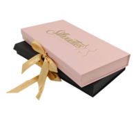 Caja de Regalo de Lujo para Cosméticos y Cremas para el Cuidado de la Piel, Plegable, Magnética, Ecológica, Hecha con Materiales Reciclados, Papel Rosa, con Logotipo Personalizado