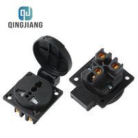 Industrial impermeable 16A 250V toma de corriente Universal UE EE. UU. Reino Unido AU toma de extensión cubierta de obturador de seguridad IP54 enchufe de EE. UU. negro
