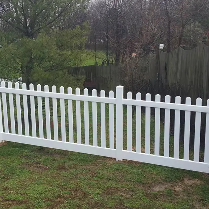 Fentech Easily Assembled Plastic Outdoor pvc Vinyl Picket Fence