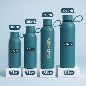 Insulated Water Bottle Stainless Steel Vacuum <b>Flask</b> BPA Free Eco Friendly With Rope Travel Use - Product Image 2