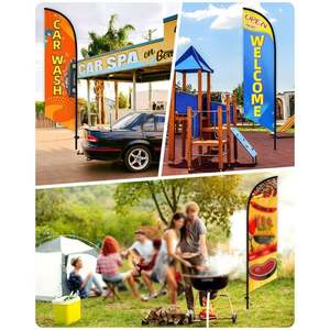 Banderas de Playa Portátiles Impermeables Promocionales, Asta de Aluminio, Sublimación a Doble Cara, Bandera Publicitaria para Tiendas de Cigarrillos - Product Image 6