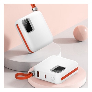 Cargador Portátil de Carga Rápida en Oferta, con Cables Tipo C Integrados, 10000mAh para Teléfono - Product Image 1