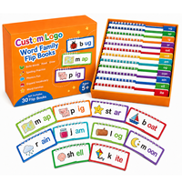 Libros de Palabras para Niños Personalizados OEM, Encuadernados en Espiral, Tarjetas de Aprendizaje de Fonética y Palabras Visuales para la Educación Temprana Infantil