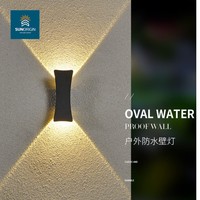 Applique murale LED moderne extérieure étanche en aluminium 6W, garantie 3 ans, CRI 80 6000K, pour jardin
