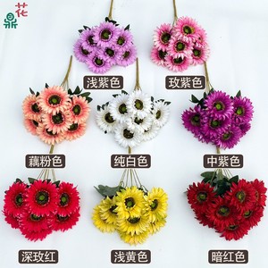 Girasoles Artificiales de Seda, Flor Realista para Decoración del Hogar, Estilo Moderno, 7 Piezas Grandes para Arte Interior, Decoración Navideña - Product Image 2