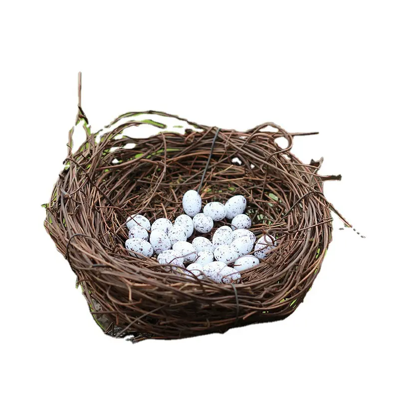 Moss landscape decoration happy bird nest eggs DIY landscaping accessories