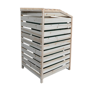 Mobili per esterni per giardino fatto a mano in legno bidoni della spazzatura bidone dei rifiuti per strada esterna in legno spazzatura Shish - Product Image 4