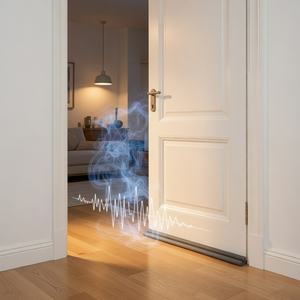 Burlete de Goma Blanco Sunsbuild para Puertas Exteriores/Interiores, con Gancho y Adhesivo para Sellado Debajo de la Puerta - Product Image 1