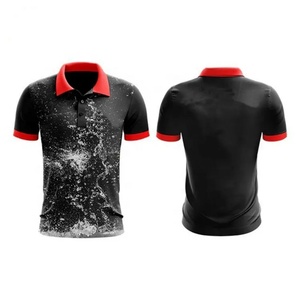 High Quality Men's Summer Golf for Shirt Knitted Breathable Button Custom Wholesale Short Sleeve Work Printed Pattern - Product Image 1