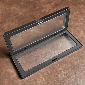 Kotak kemasan <span class=keywords><strong>film</strong></span> PE mewah grosir pabrik kotak hadiah jam tangan tampilan plastik kualitas transparan hitam - Product Image 2