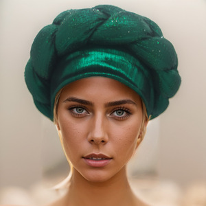 Chapeau Baotou Africain Musulman Tressé Grossier à Strass Chaud, Nouveau Style Audacieux, Mode Européenne et Américaine - Product Image 4