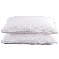 Oreiller de luxe 100 % coton 300 fils/pouce² anti-duvet avec soutien moyen/ferme pour le soutien du cou