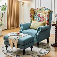 Fauteuil de salon rose à siège unique en tissu écologique de style vintage américain, fabriqué sur mesure à l'usine de Foshan, pour hôtel ou usage domestique