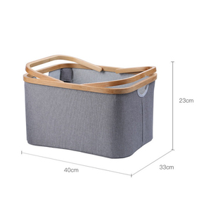 ตะ<span class=keywords><strong>ก</strong></span>ร้าผ้าพับไ<span class=keywords><strong>ด</strong></span>้<span class=keywords><strong>ไม้</strong></span>ไผ่คลาสสิ<span class=keywords><strong>ก</strong></span>พร้อมหูหิ้วคู่ในตัว สำหรับห้องน้ำ ห้องนอน ของเล่น และจัดเก็บเสื้อผ้า - Product Image 2