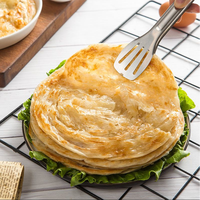 Crêpes déchiquetées certifiées HALAL, gaufres taïwanaises, paratha à tenir à la main, crêpes simples aux oignons verts