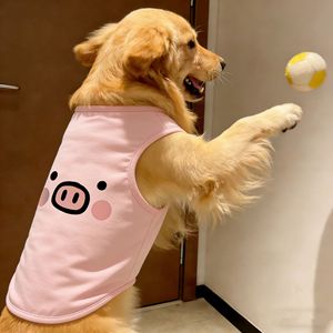 Vêtements pour chiens de compagnie, toutes saisons, style décontracté, imprimé cochon rose super mignon, gilet doux pour la peau, pour grandes races Golden Retriever <span class=keywords><strong>Labrador</strong></span> - Product Image 3