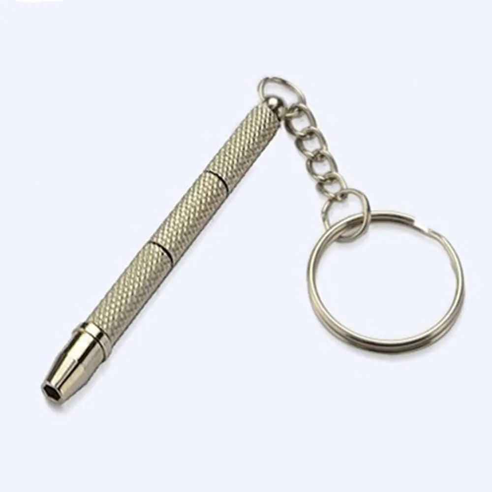 Multi-functional mini keychain screwdriver for mobile, glasses and watch repair tool