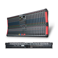 Console de mixage DJ professionnelle pour scène, 24 effets DSP, réverbération, moniteur, carte son, mixeur audio USB 24 canaux