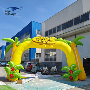 Arche gonflable publicitaire multicolore à motif de dessin animé, installation facile, en tissu Oxford, arche géante pour jardin, portail, entrée de fête - Product Image 1