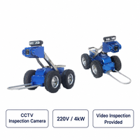 Robot Inspeksi Pipa Saluran Pembuangan Industri Sistem Kamera Pembersih Pipa CCTV
