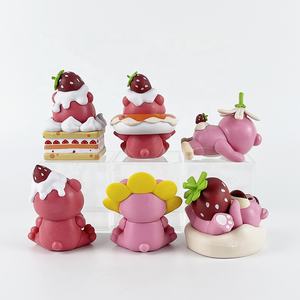 Nuevo diseño, precio de fábrica, muñecas bonitas de dibujos animados, modelo de Anime, 6 uds., juego de oso de fresa de estilo frutal, juguete para niños, regalo de decoración - Product Image 2