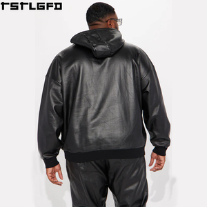 Oem Odm Waxed <b>Fleece</b> Hoodie Coated Heavyweight Water Resistant Streetwear Boxy Fit <b>Black</b> Sweatshirt Wholesale Bulk - Product Image 6