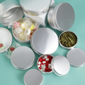 Envases Redondos de Aluminio de 15 ml con Tapa de Rosca, Acabado Mate, Frascos de Almacenamiento de Grado Alimenticio para Crema y Bálsamo Labial - Product Image 1