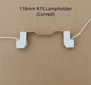 Support de lampe <span class=keywords><strong>R7S</strong></span> en céramique, double extrémité, pour tube halogène, tête de lampe, accessoire, support métallique, cadre tungstène, résistant aux hautes températures - Product Image 6