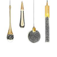 Luminaire suspendu en cristal blanc chaud à commande par interrupteur, design moderne et créatif, style goutte d'eau, pour chambre à coucher, lustre suspendu