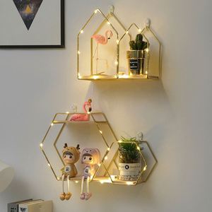 New Punch-free Wall Iron Decorative Flower Stand Flower Pot Decoration Storage Rack Suitable for Bedroom Living Room <b>Shelf</b> - Product Image 5