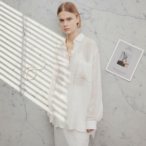 Camicette e Camicie <span class=keywords><strong>Oversize</strong></span> da <span class=keywords><strong>Donna</strong></span> in <span class=keywords><strong>Lino</strong></span> Stampato Digitalmente 200gsm Traspiranti, Personalizzate OEM di Alta Gamma dal Produttore di Abbigliamento di Guangzhou - Product Image 1