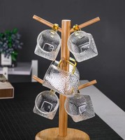 Carafe à boire en verre borosilicate de haute qualité, théière, pichet en verre résistant à la chaleur avec couvercle, bouilloire à eau en verre, ensemble de tasses