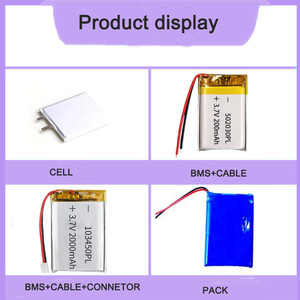 סוללת ליפו 103040 3.7V 1200mAh ליתיום יון פולימר למחשב נייד, שעון, משחקים עם /CE אישור - Product Image 2