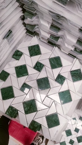 Azulejo de mosaico de mármol verde Jade antideslizante para decoración de paredes y suelos de baño y cocina mosaicos de arte mármol verde - Product Image 5