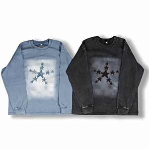 Sweat-shirt surdimensionné à manches longues en tissu thermique délavé à l'acide, streetwear de haute qualité, personnalisé pour hommes - Product Image 1