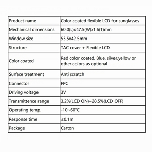 28.5% Truyền Qua Thông Minh Kính Với Màu Đỏ/Màu Xanh/Bạc Linh Hoạt Màn Hình <span class=keywords><strong>LCD</strong></span> Chống Xước Ống Kính Nhuộm Màu Fpc Kết Nối - Product Image 4