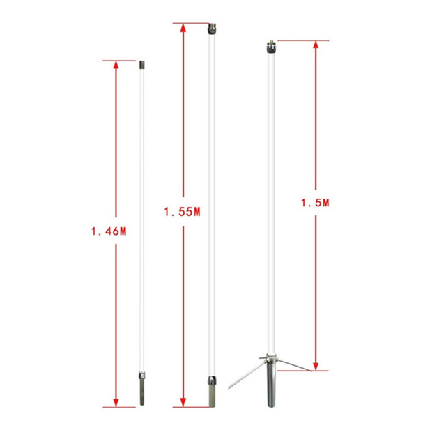 Hot Sale 4.5meter Telescope VHF 144-174mhz Fiberglass Diamonds Base Station Antennas for Communications