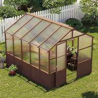 Grande serre tunnel de jardin extérieure avec structure en acier, installation facile, résistante aux UV, revêtement en poudre