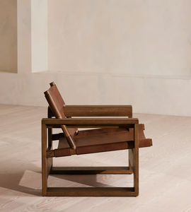 Meubles modernes de luxe de fauteuil de salon de rétro, <span class=keywords><strong>chaise</strong></span> <span class=keywords><strong>longue</strong></span> luxueuse en cuir fabriquée à la main en bois solide - Product Image 2