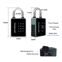 Sécurité IP65 étanche cadenas clé numérique intelligente NFC carte serrures armoire tiroir porte serrure avec TTLOCK APP