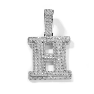 Ciondolo a corda in rame con zirconi stile Hip Hop, 26 lettere combinabili liberamente, crea il tuo nome personalizzato - Product Image 6