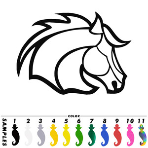 Autocollant vinyle tête de cheval Animal pour fenêtre, étiquette décorative, amusant, pour porte, ordinateur portable fenêtre de voiture, camion Auto, cadeau, découpée, en papier - Product Image 5